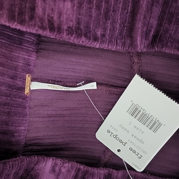 NWT Free People Roxy Purple Ribbed Pencil Midi Skirt Large - Picture 10 of 10